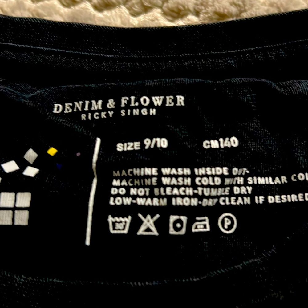 Denim & Flower long sleeve Tshirt